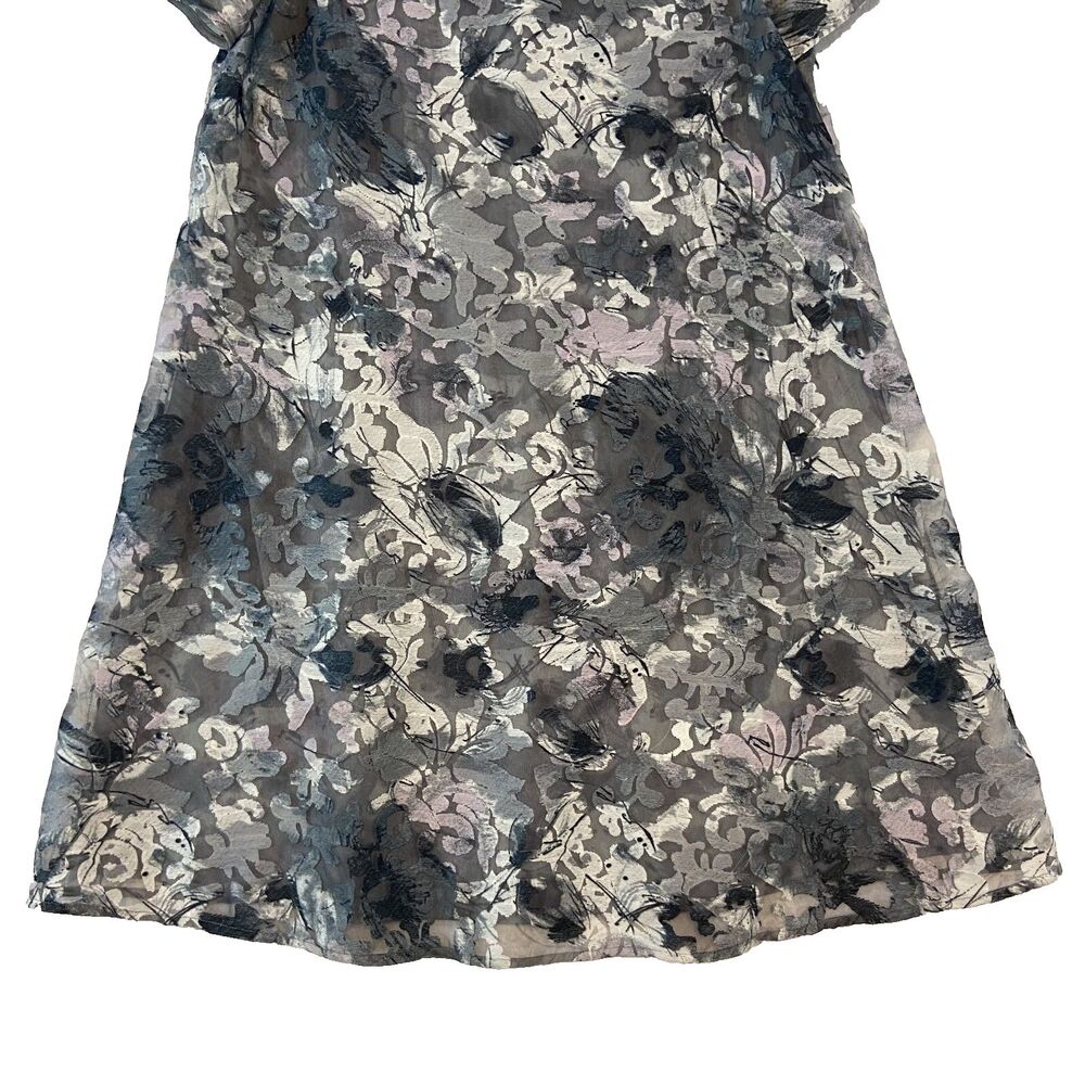 Badgley Mischka Dress Women's Size 6 Shift Beaded Neckline Short Sleeve - Picture 4 of 9